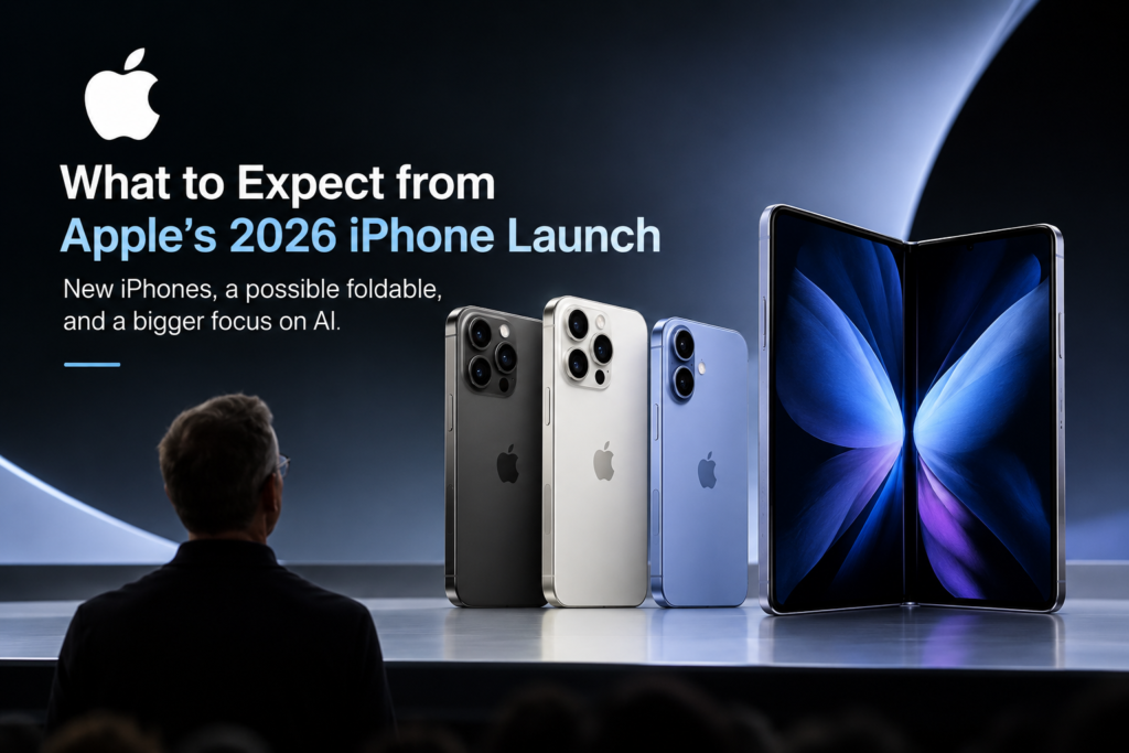 Apple 2026 iPhone launch with possible foldable iPhone and AI features
